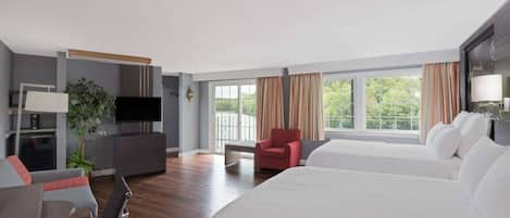 Studio Suite, 2 Queen Beds, Non Smoking | Desk, blackout drapes, iron/ironing board, bed sheets