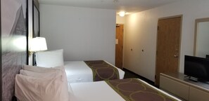 Blackout curtains, iron/ironing board, free WiFi, bed sheets