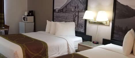 Blackout curtains, iron/ironing board, free WiFi, bed sheets