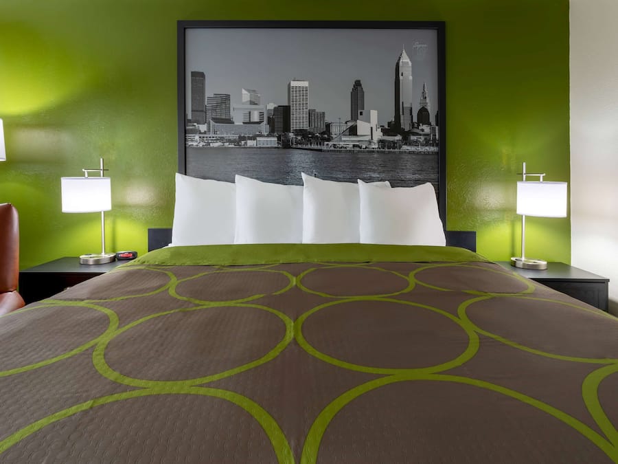 Desk, blackout curtains, free WiFi, bed sheets