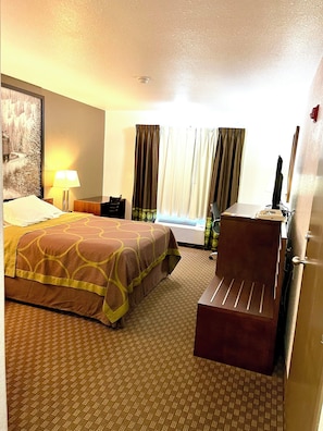 Room, 1 Queen Bed, Accessible, Non Smoking | Pillow-top beds, desk, laptop workspace, blackout curtains