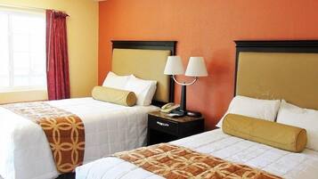 1 bedroom, desk, blackout drapes, iron/ironing board