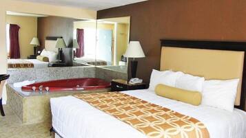 1 bedroom, desk, blackout drapes, iron/ironing board