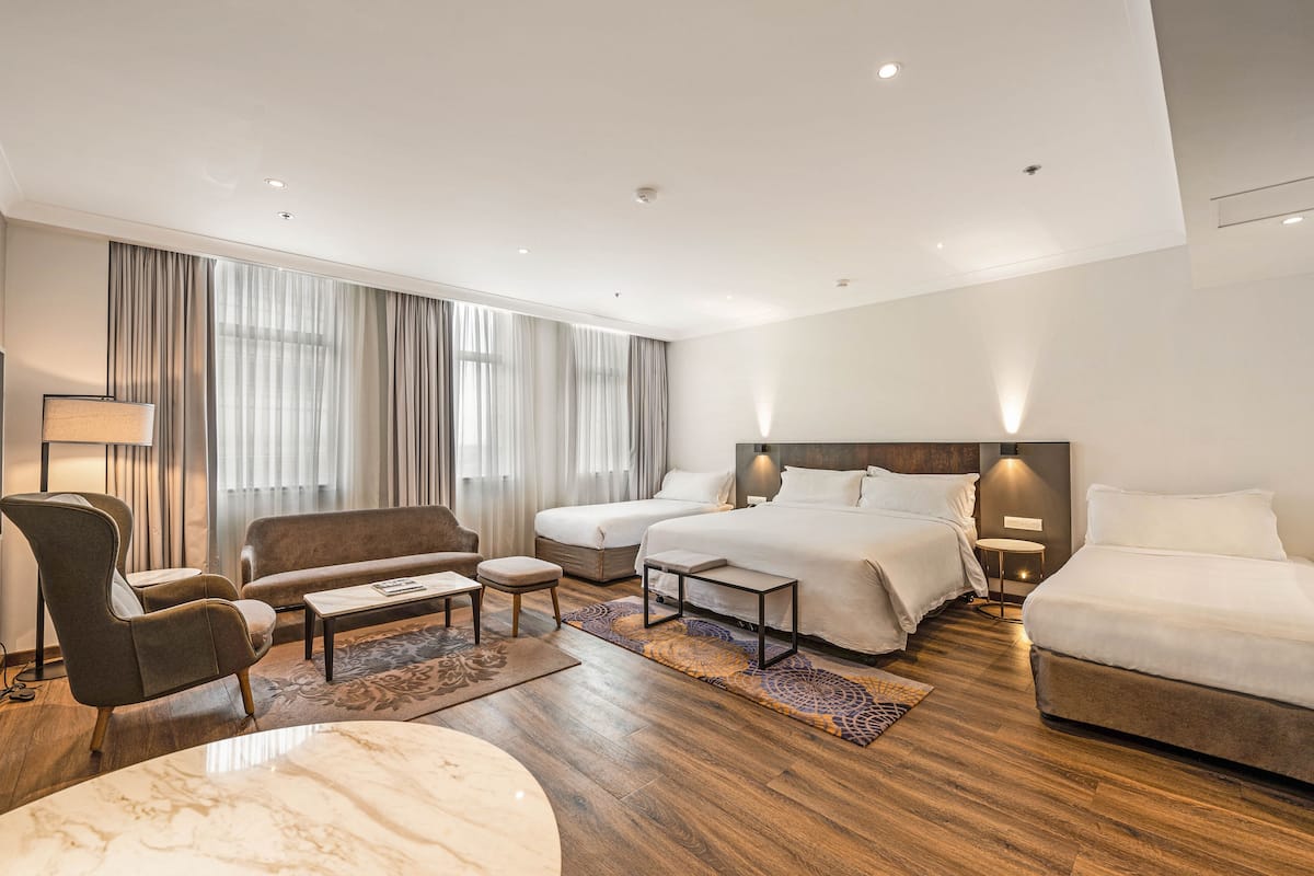 signature premium family room | 1 bedroom, egyptian cotton sheets, premium bedding, free minibar items