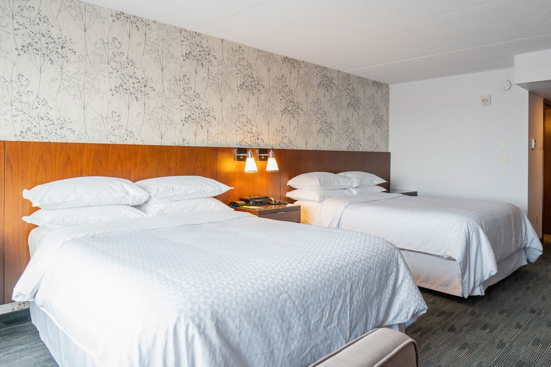 Hypo-allergenic bedding, in-room safe, desk, soundproofing