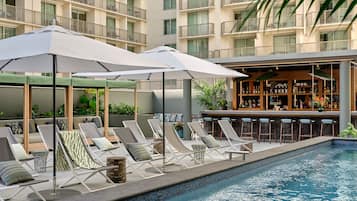 Outdoor pool, open 8:00 AM to 10:00 PM, cabanas (surcharge)