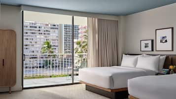 Premium bedding, pillow-top beds, in-room safe, laptop workspace
