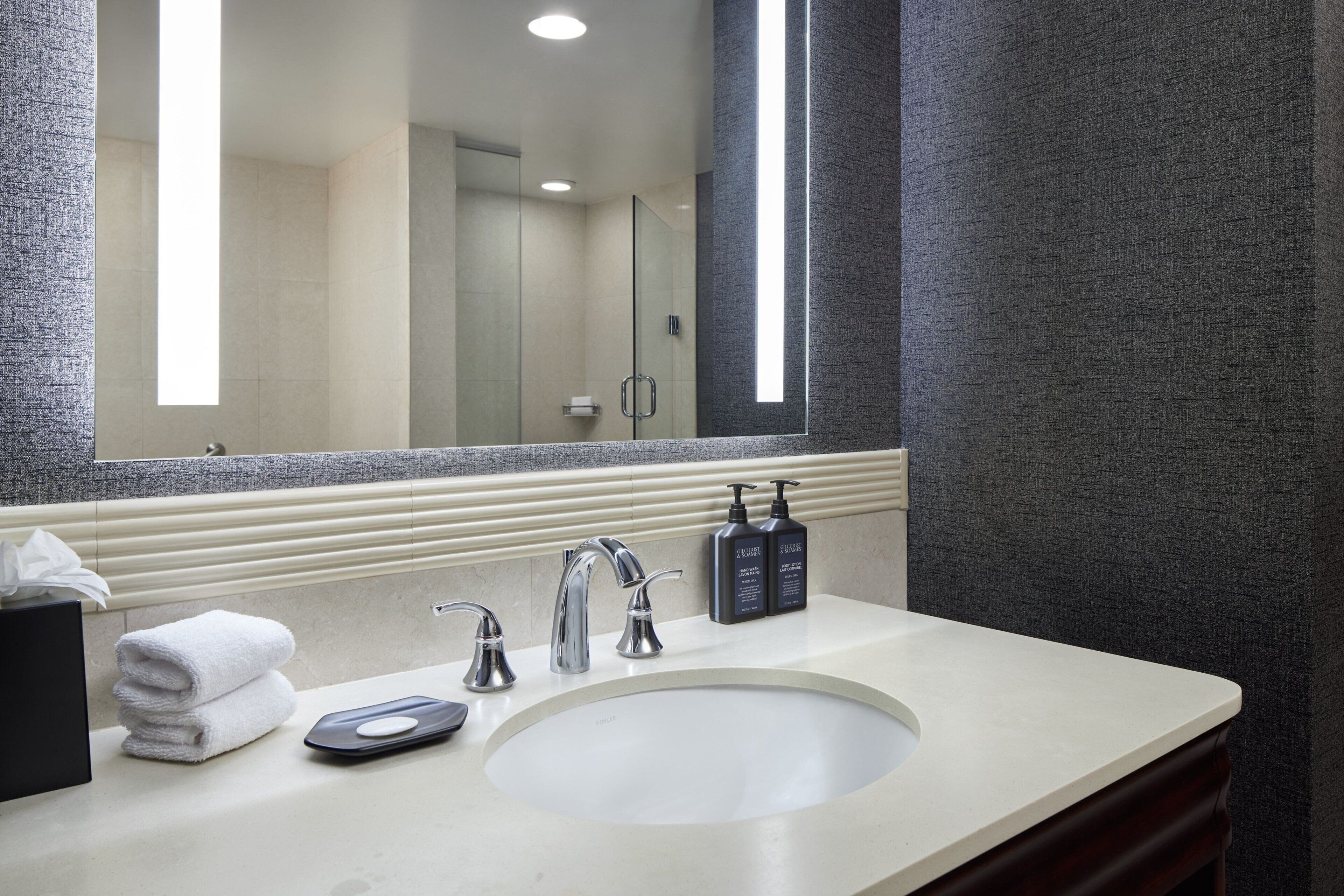 hypo-allergenic bedding, down duvets, in-room safe, desk