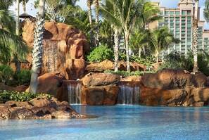 11 outdoor pools, cabanas (surcharge), sun loungers - The Beach at Atlantis (Paradise Island)