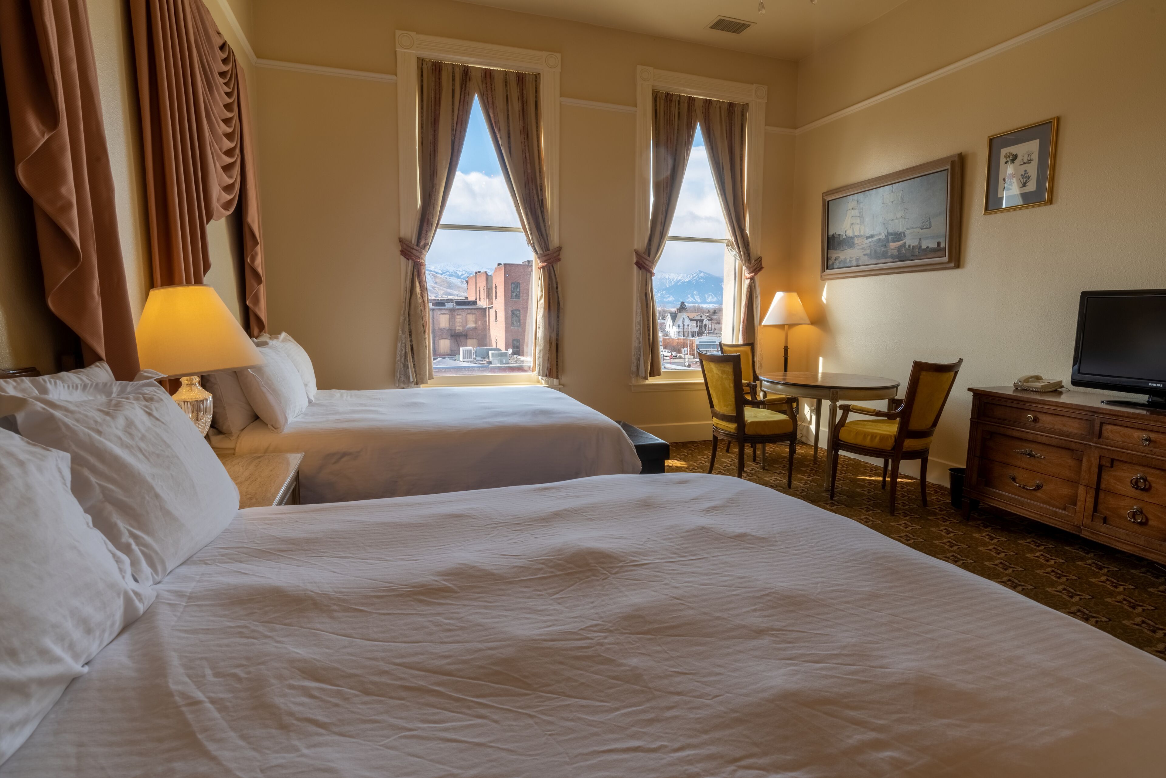 Double Room, 2 Queen Beds | Premium bedding, down comforters, pillowtop beds, laptop workspace