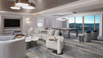 Penthouse, 1 King Bed (Suite) | Living area