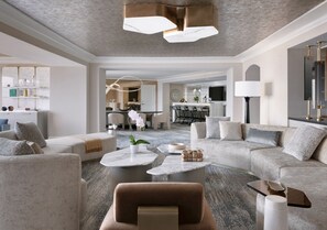 Penthouse - 1 kingsize-säng (Suite) | Sängtillbehör av högsta kvalitet, duntäcken och minibar