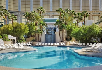 Seasonal outdoor pool, open 9 AM to 5:00 PM, cabanas (surcharge) at Four Seasons Hotel Las Vegas