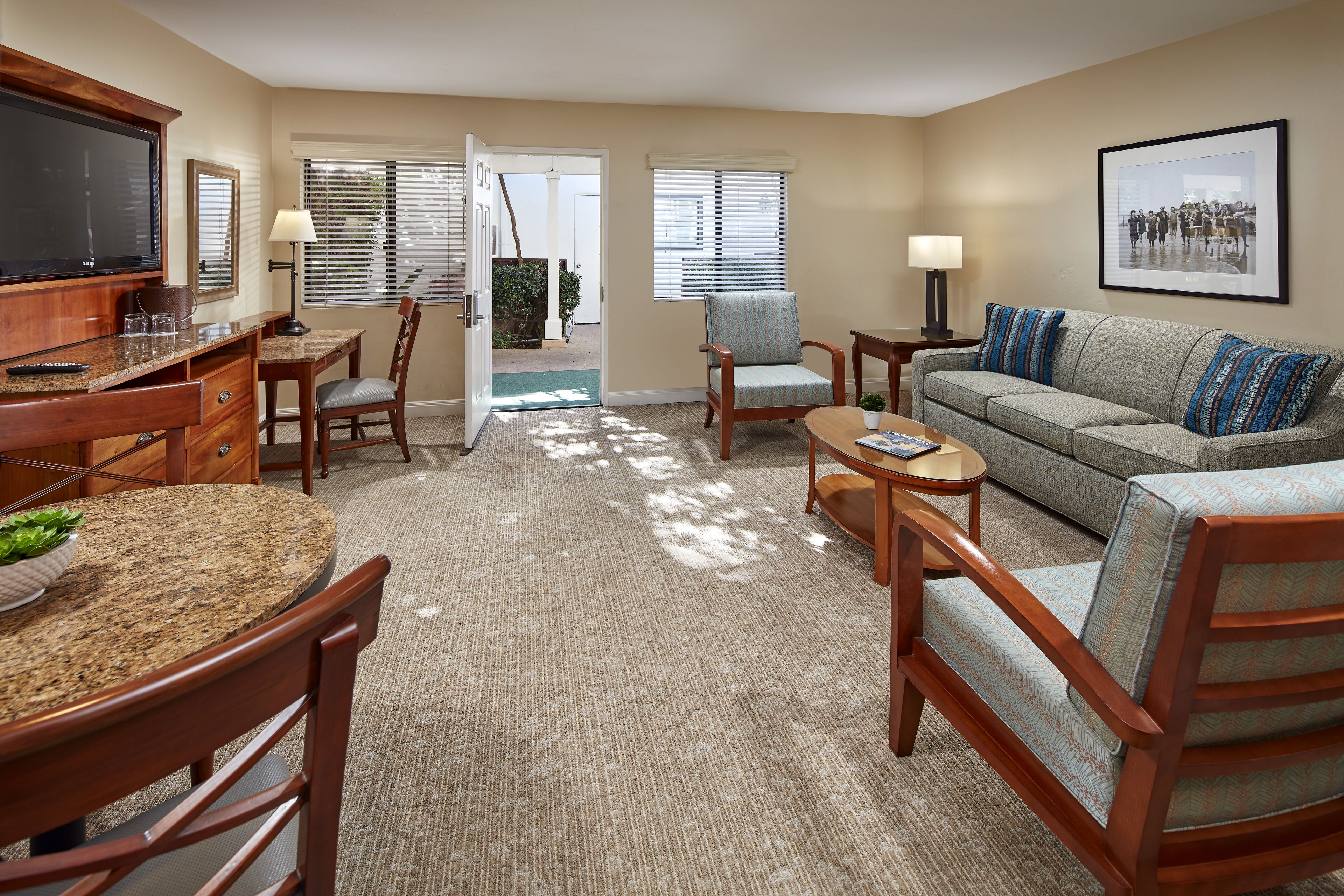 premium bedding, individually decorated, individually furnished, desk