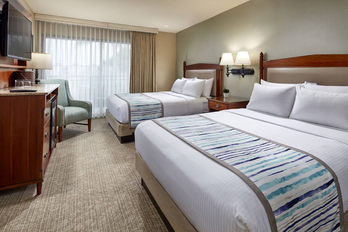 Deluxe Room, 2 Queen Beds | Premium bedding, desk, laptop workspace, iron/ironing board