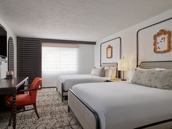 Chambre Standard, 2 grands lits | Draps en coton égyptien, literie de qualité, couette en duvet