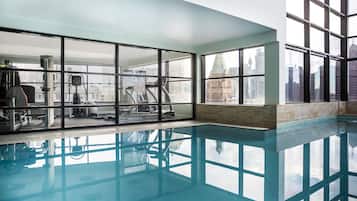 Indoor pool, open 6:30 AM to 10:00 PM, sun loungers