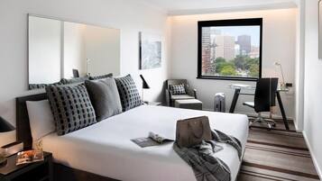 Premium bedding, minibar, in-room safe, desk