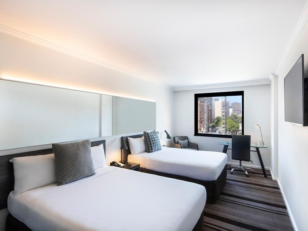 Standard Double Room, 2 Double Beds | Premium bedding, minibar, in-room safe, desk