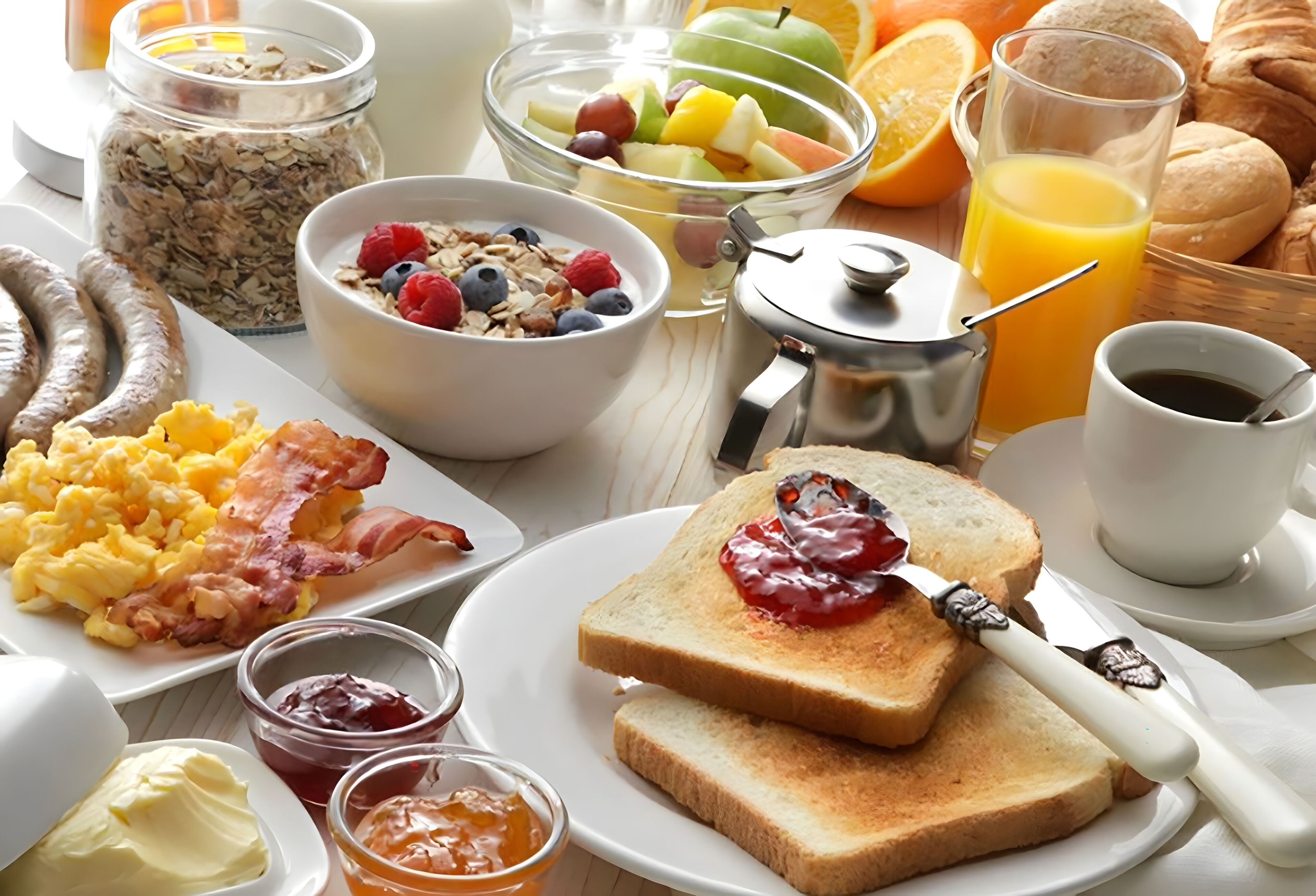 朝食 (ビュッフェ)、毎日提供 (1 名様 38 AUD)