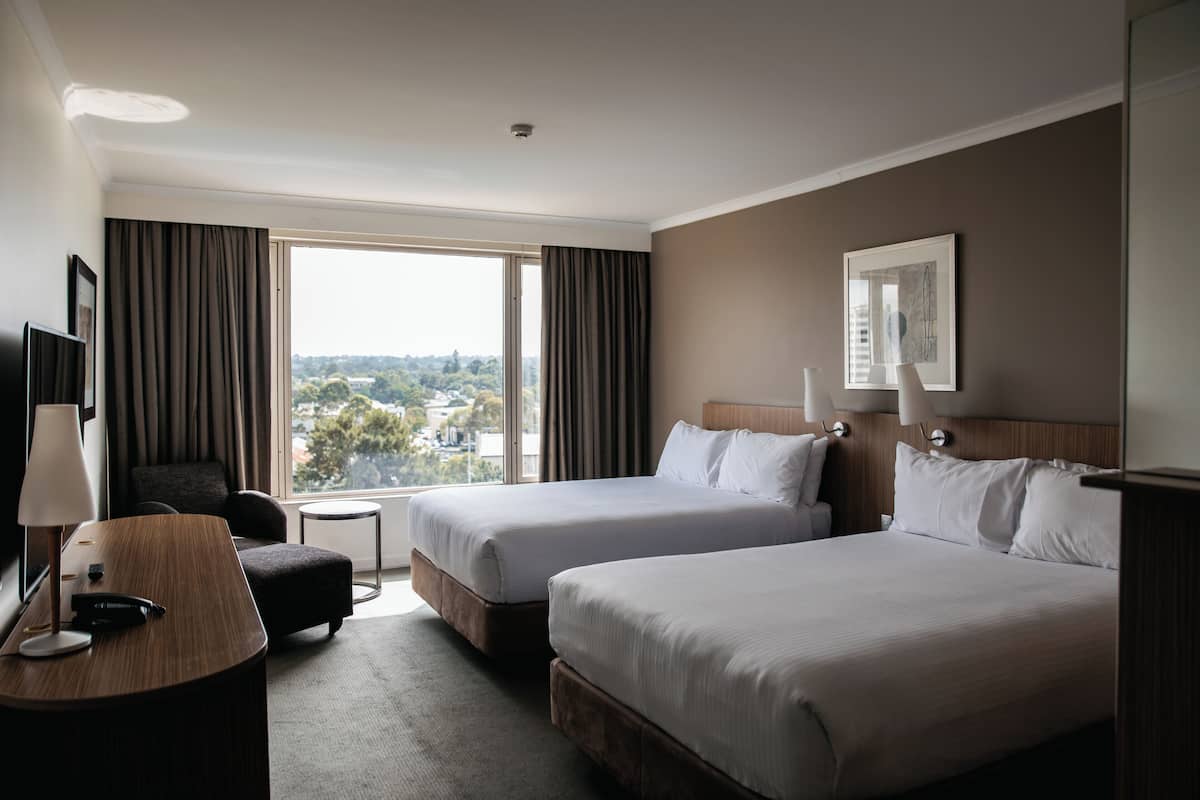Classic Twin Room, 2 Double Beds, Accessible | In-room safe, individually furnished, desk, laptop workspace