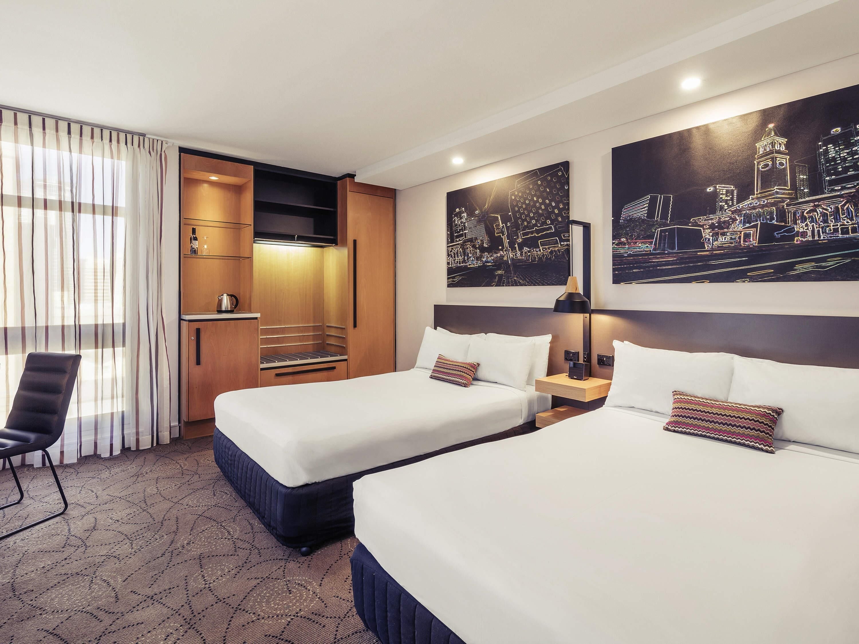 Superior Room, 2 Double Beds, City View | In-room safe, desk, blackout curtains, soundproofing