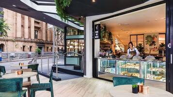 Breakfast, lunch and dinner served