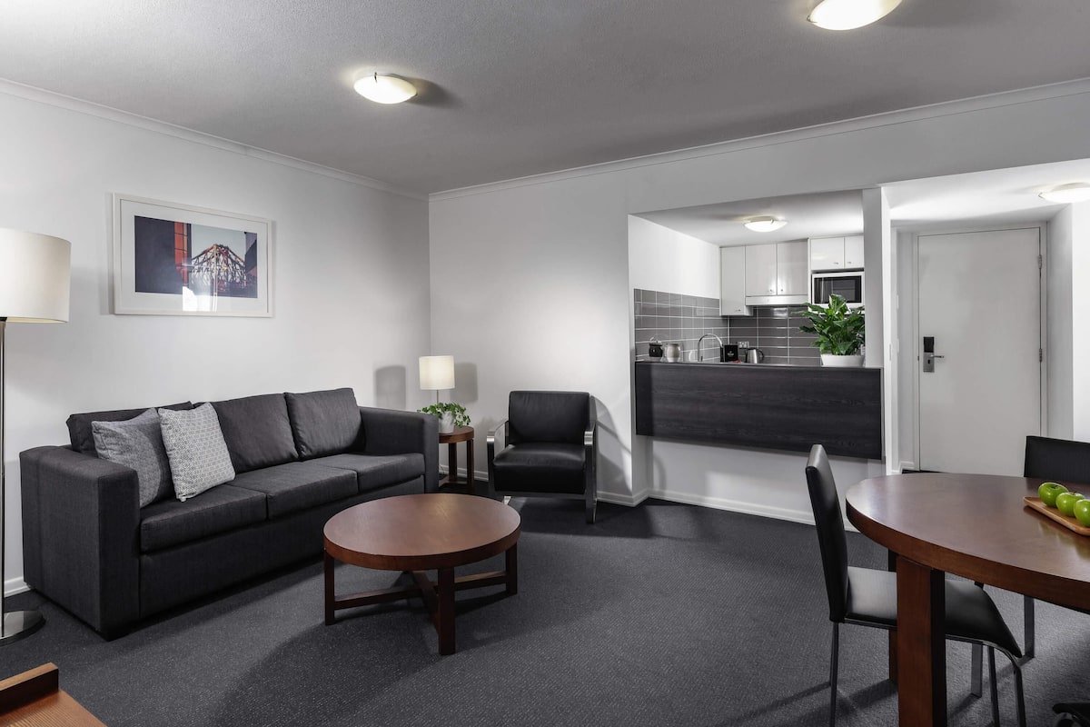 Standard Apartment, 1 Bedroom | Minibar, desk, laptop workspace, blackout drapes