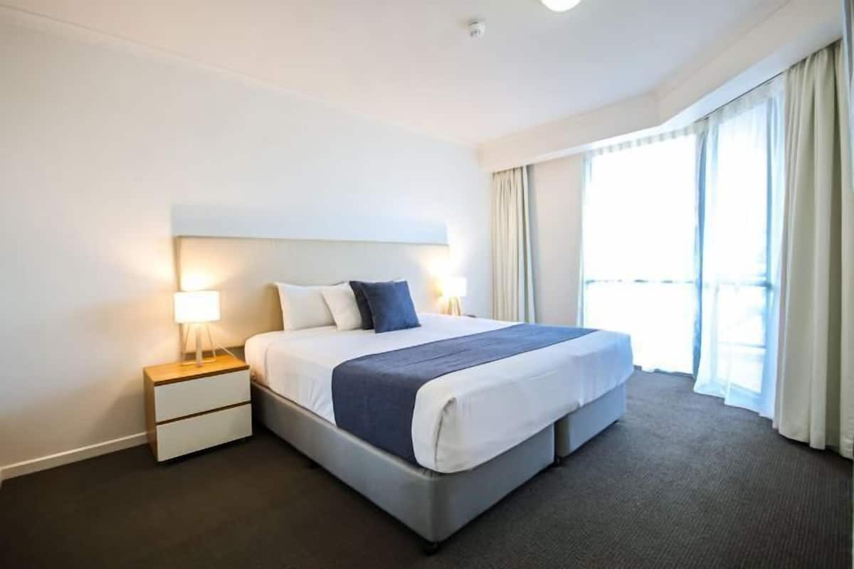 Individually decorated, individually furnished, desk, blackout drapes