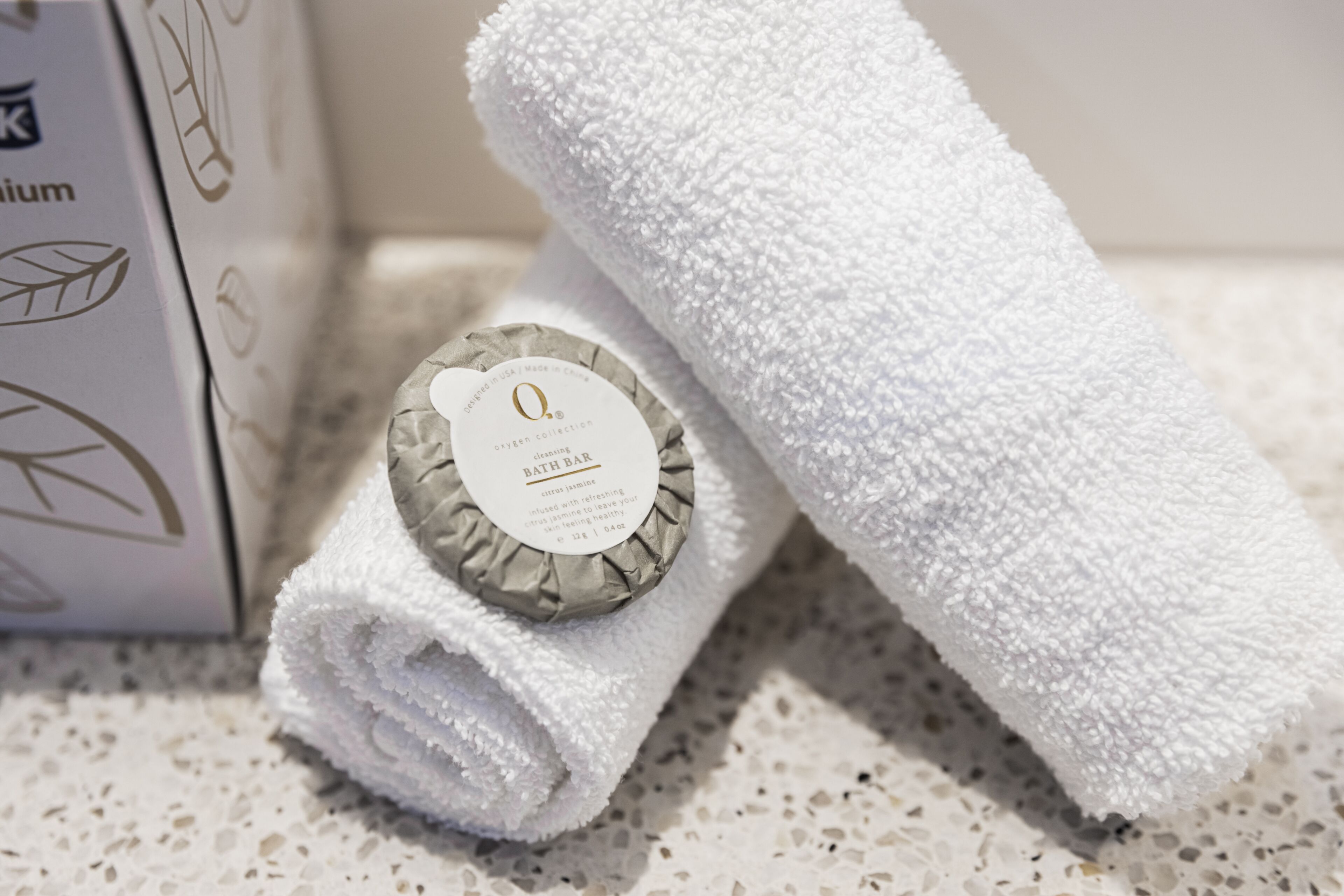 free toiletries, soap, shampoo, toilet paper