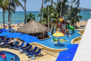 2 outdoor pools, pool umbrellas, sun loungers