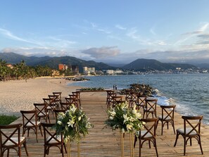 Outdoor wedding area