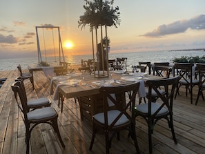 Outdoor wedding area