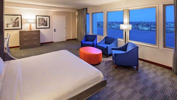 65-inch flat-screen TV with cable channels, TV, iPod dock