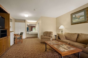 Suite, 1 King Bed with Sofa bed, Non Smoking | Pillow-top beds, desk, blackout curtains, soundproofing