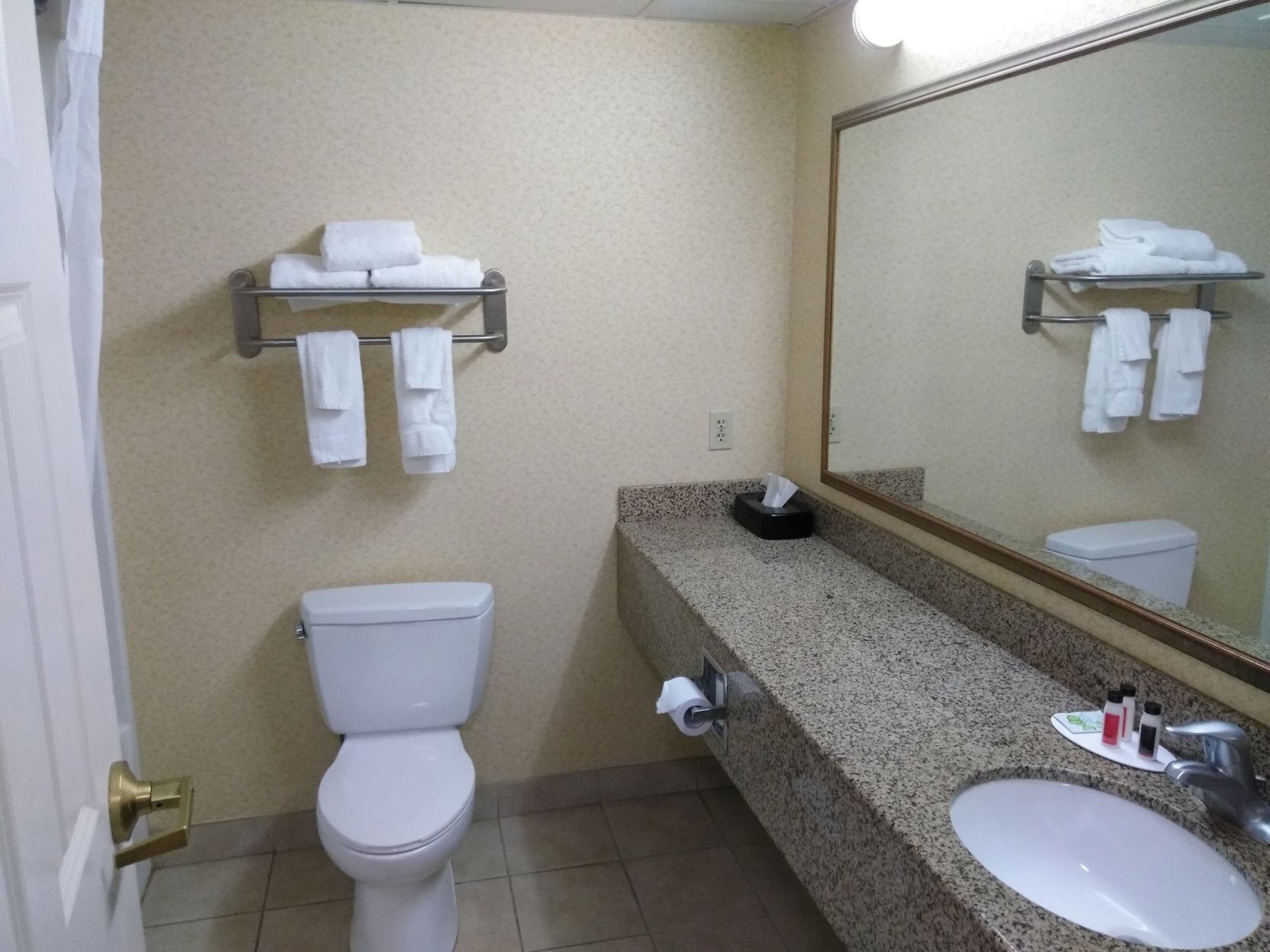 Bathroom | Combined shower/tub, free toiletries, hair dryer, towels