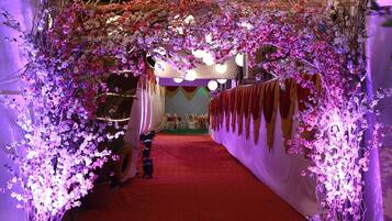 Outdoor wedding area