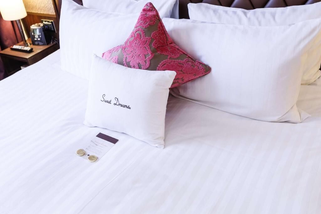 Egyptian cotton sheets, premium bedding, in-room safe, blackout curtains