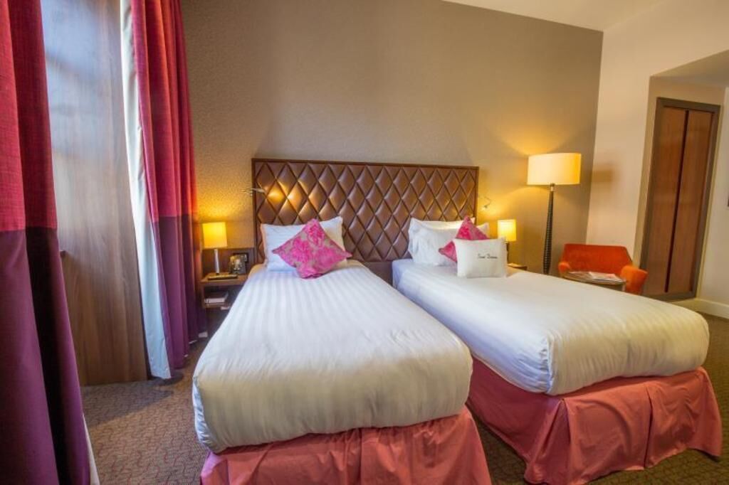 Egyptian cotton sheets, premium bedding, in-room safe, blackout curtains