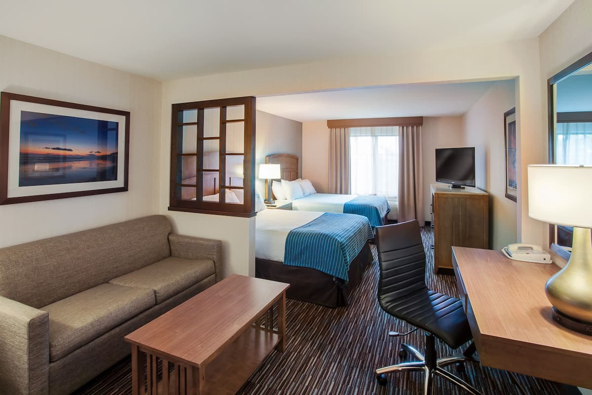 Standard Room, Multiple Beds | Desk, laptop workspace, blackout drapes, iron/ironing board