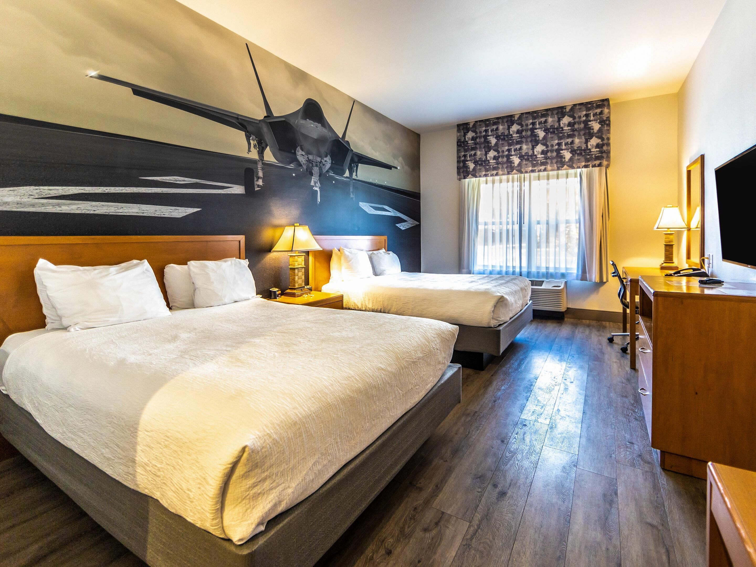 Standard Room, 2 Queen Beds, Non Smoking | Premium bedding, down duvets, Select Comfort beds, desk