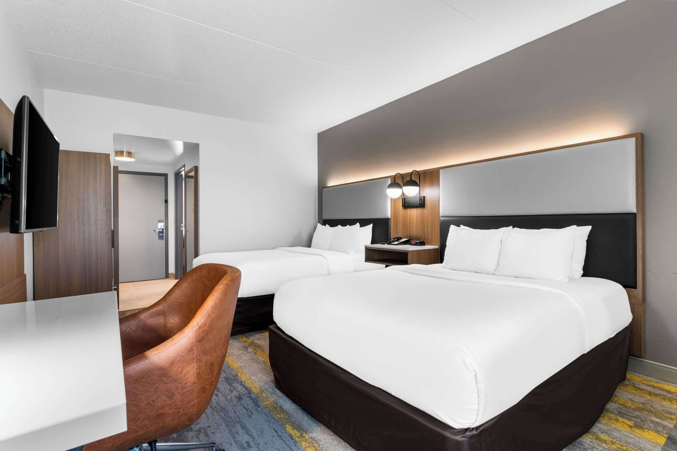 Standard Room, 2 Queen Beds, Non Smoking | Premium bedding, desk, iron/ironing board, free WiFi