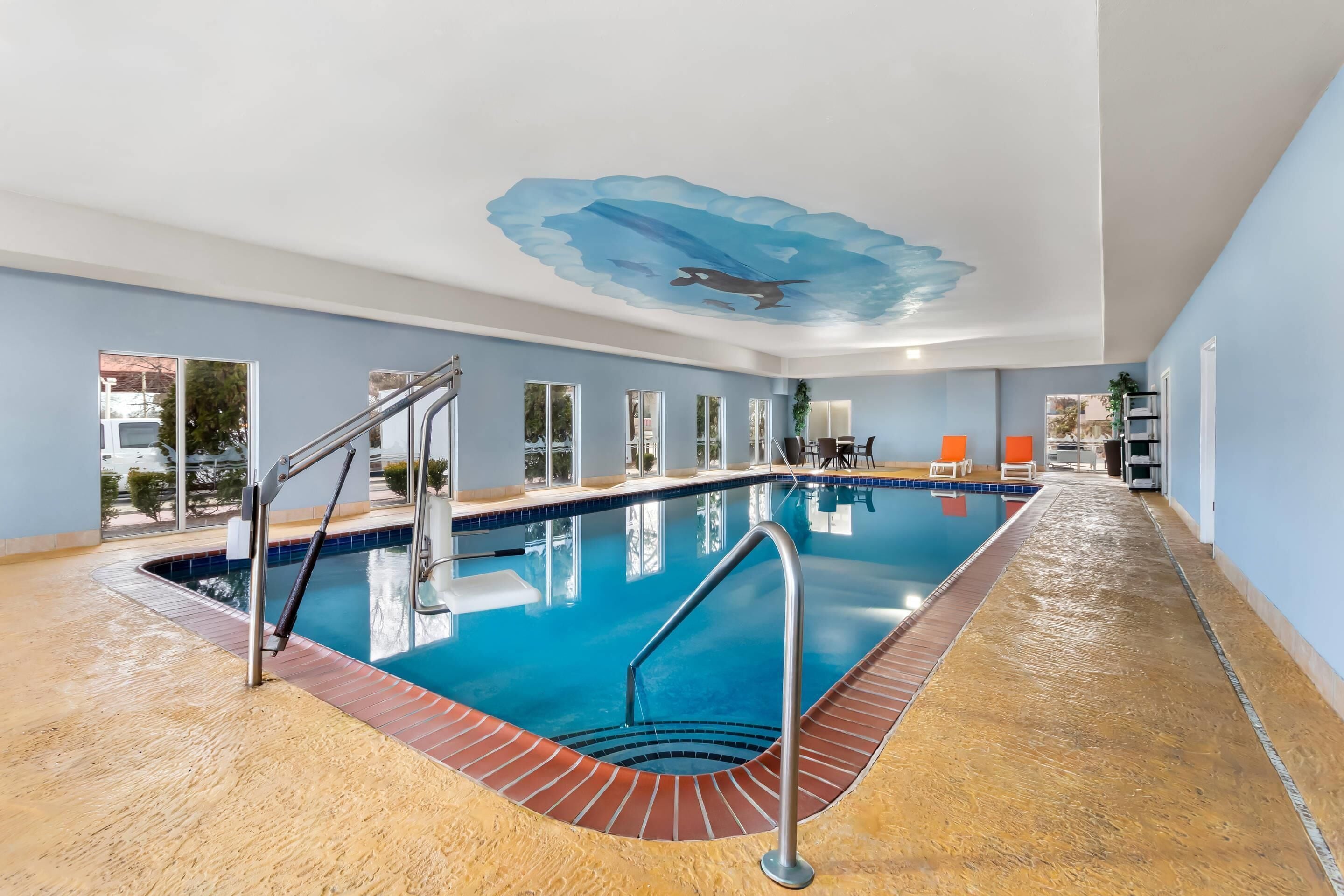 Indoor pool, a heated pool