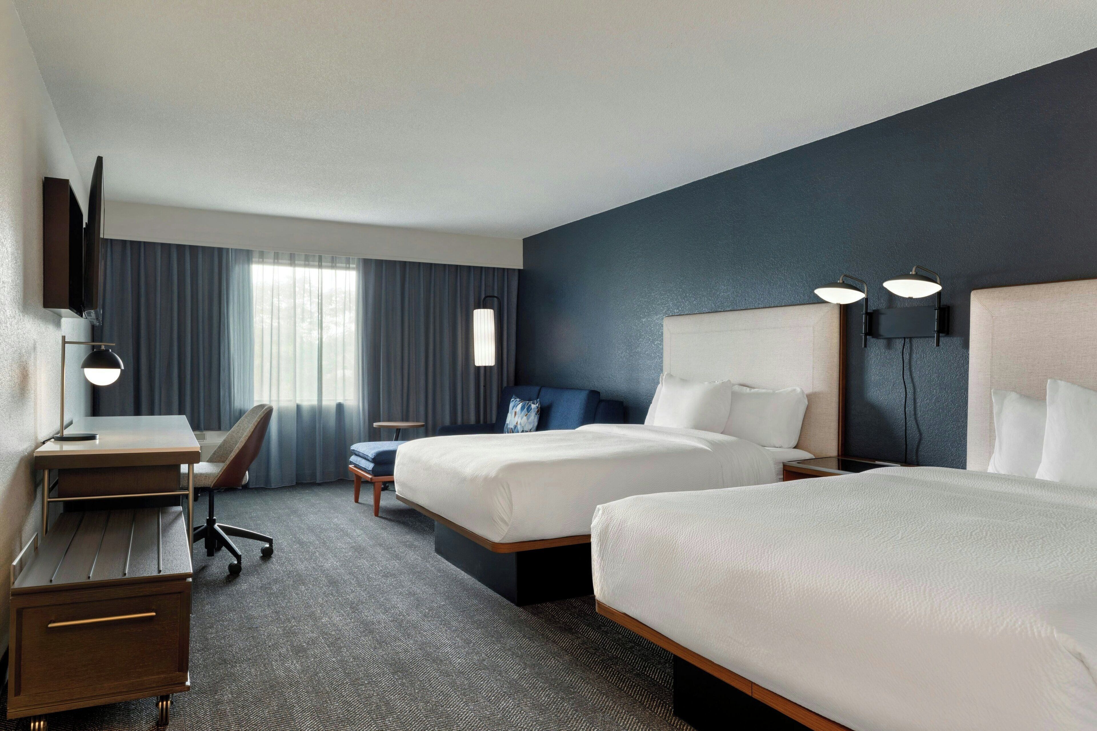 Room, Multiple Beds | Premium bedding, desk, laptop workspace, iron/ironing board