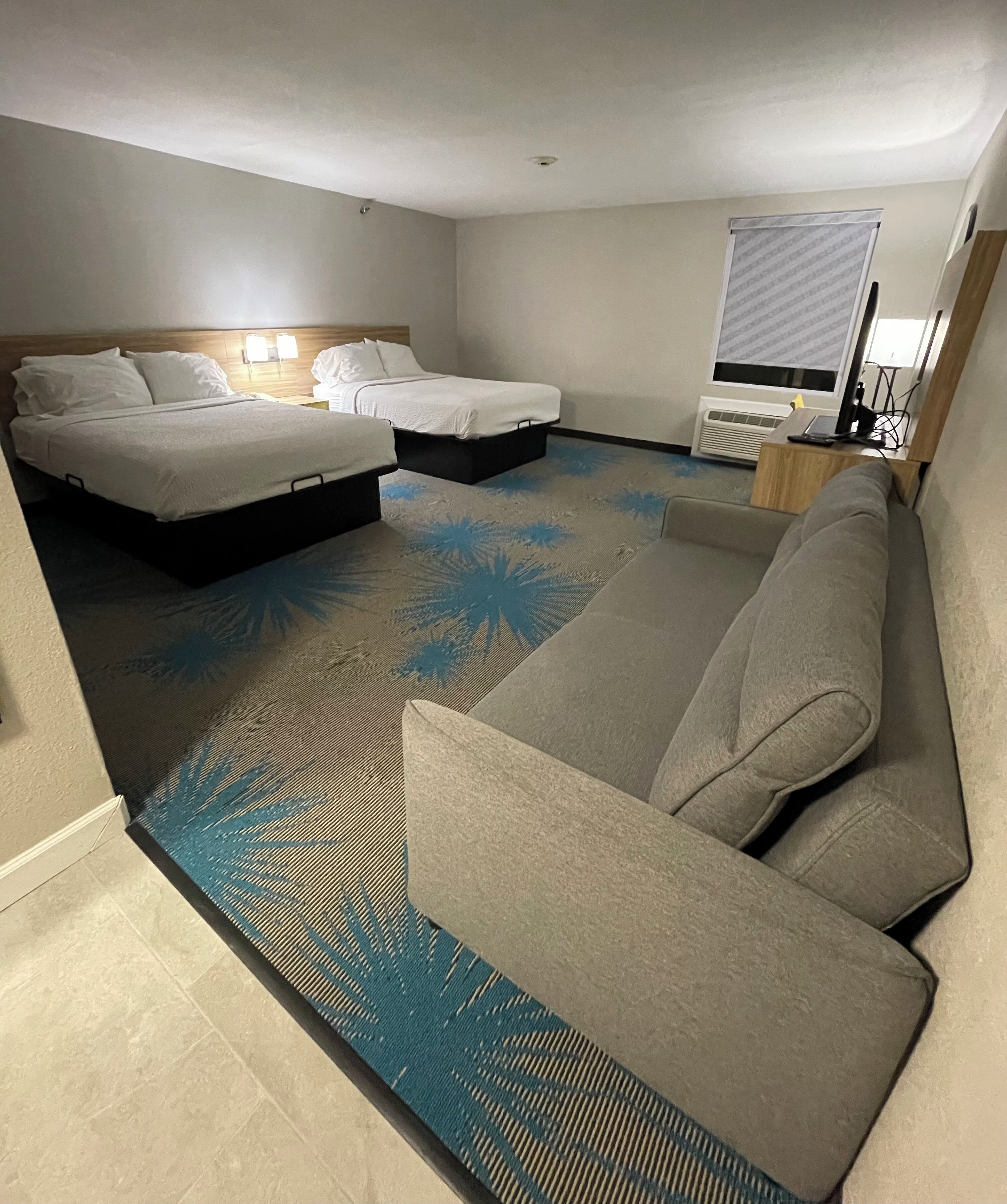 Double Room, 2 Queen Beds, Non Smoking (Oversized) | Desk, iron/ironing board, free WiFi, bed sheets