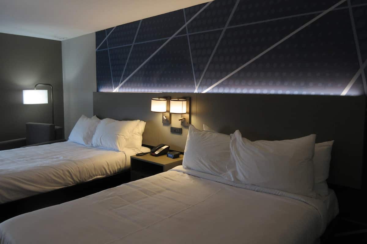 Standard Room, 2 Double Beds, Non Smoking | Desk, iron/ironing board, free WiFi, alarm clocks