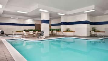 Indoor pool, pool loungers