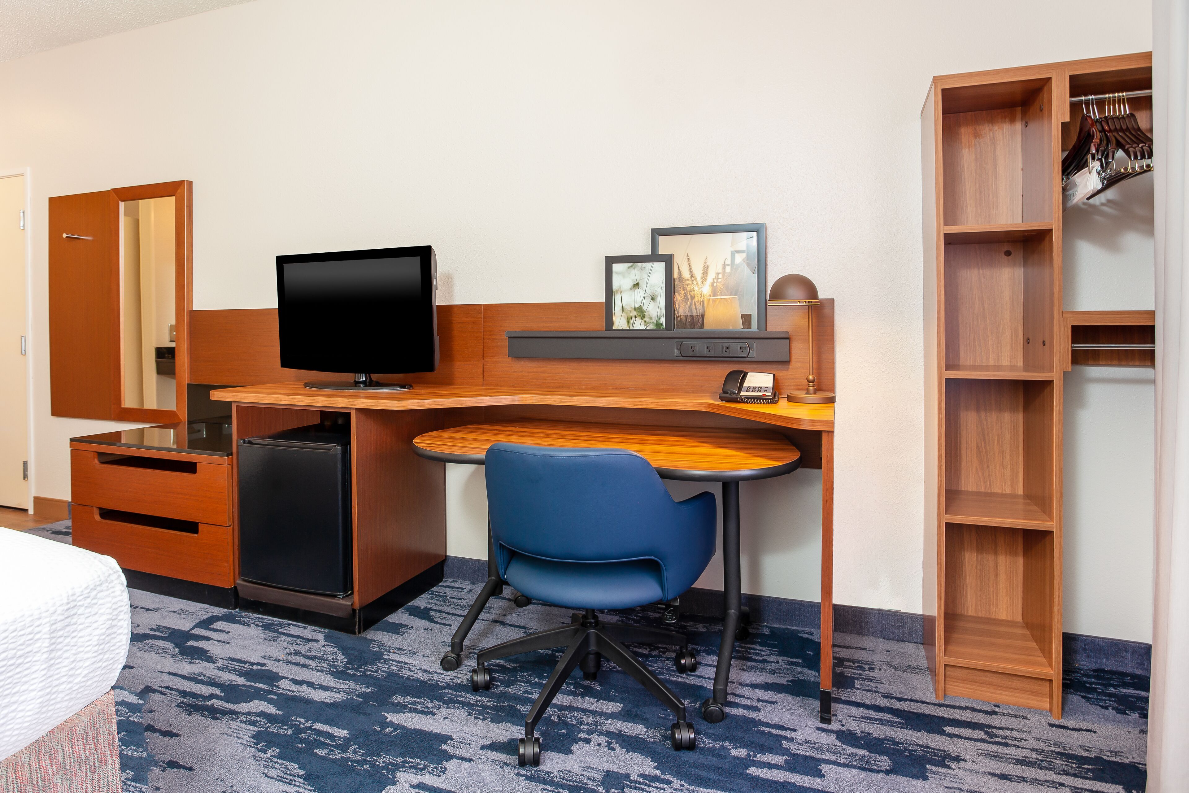 premium bedding, desk, iron/ironing board, free cots/infant beds