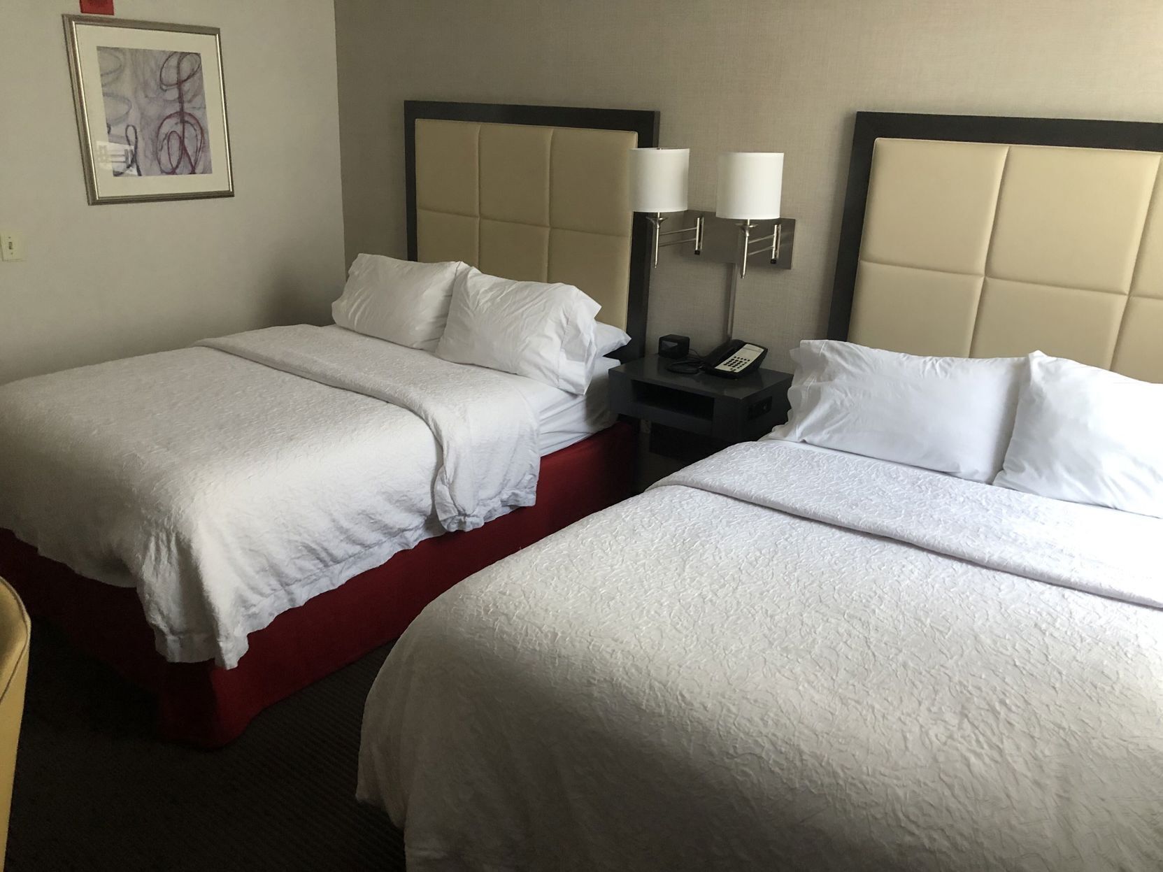 Hypo-allergenic bedding, in-room safe, desk, blackout drapes