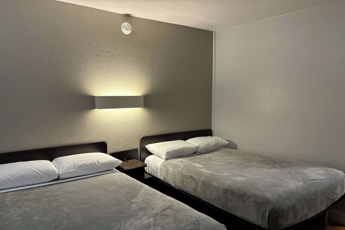 Iron/ironing board, bed sheets, alarm clocks